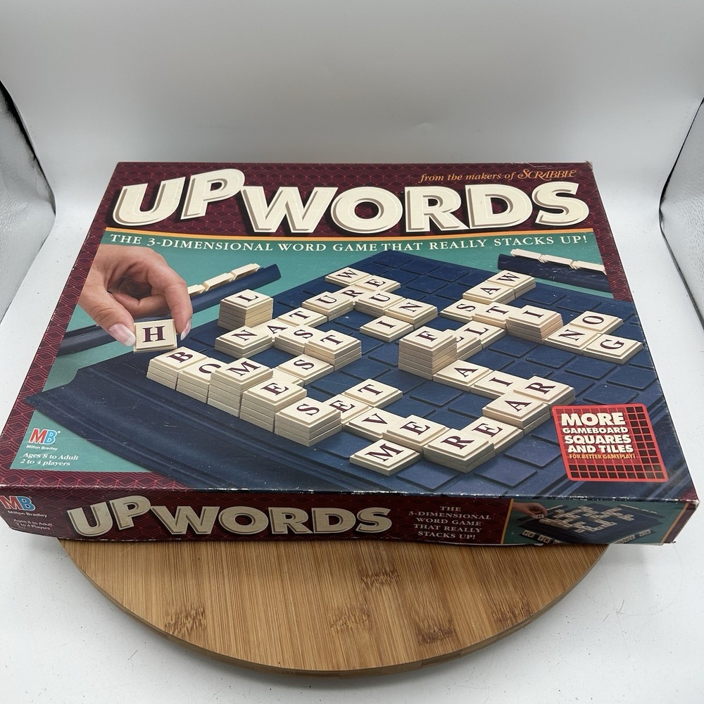 1997 Milton Bradley UPWORDS 3-Dimensional Word Game Complete